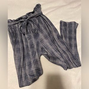 Dress pants have an adjustable belt, is made out of soft and stretchy material